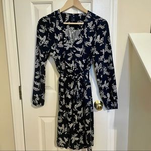 Gap navy wrap dress